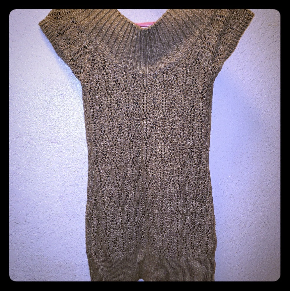 Tan knit dress size small